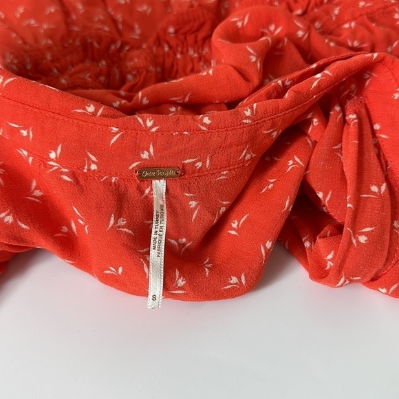 Free People Collette Floral Blouse Small - Picture 6 of 7